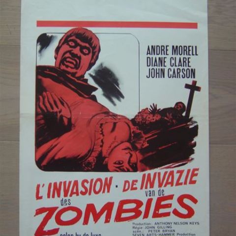 'L'invasion des zombies' (director John Gilling) Belgian affichette